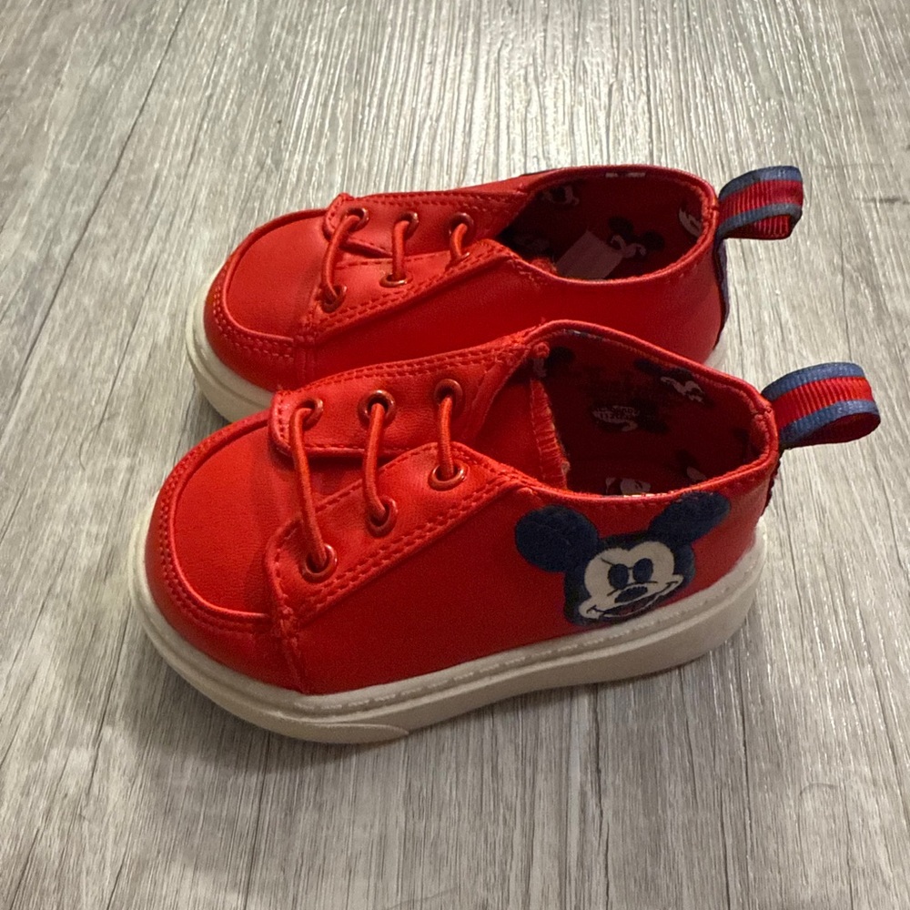 Red Kids Shoes with Character Design